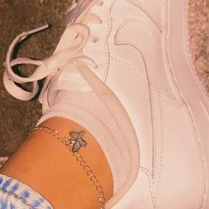 Silver butterfly ankle bracelet 🦋